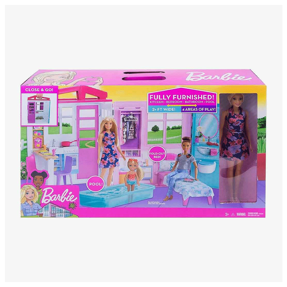 Fxg55 Barbie Doll With House Furniture