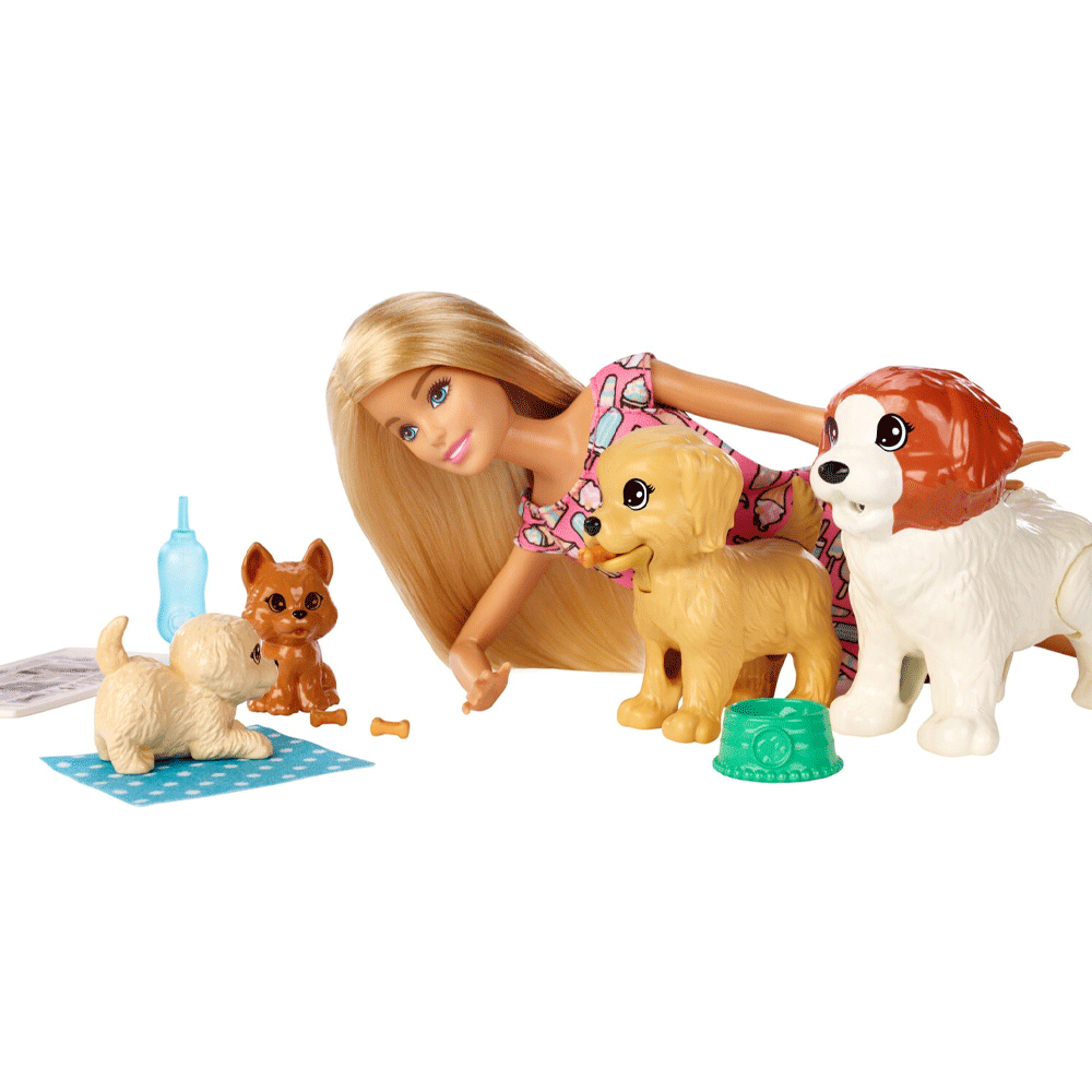 FXH08 BARBIE DOLL WITH DOGGY DAYCARE