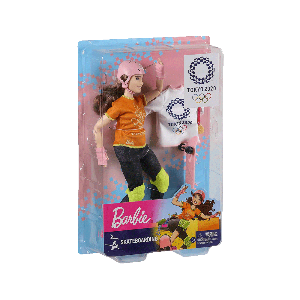 Gjl78 Barbie Doll Skateboarder Doll