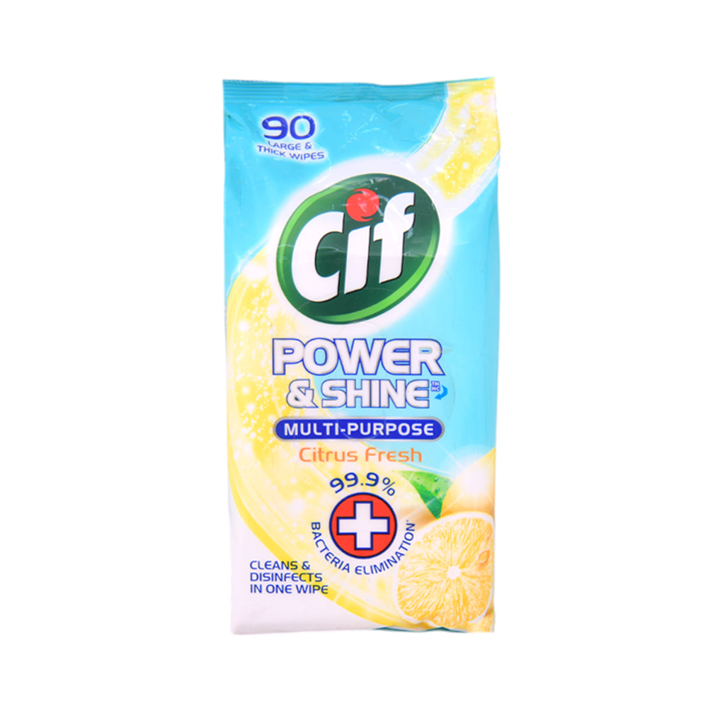 CIF CLEANSING WIPES MULTI PURPOSE CITRUS FRESH 90PC