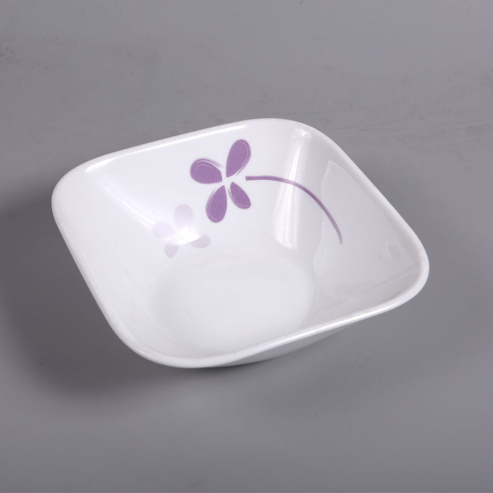 BOWL CEREAL CORNINGWARE SQUARE WARM PANSIES 2323-WP-LP PC