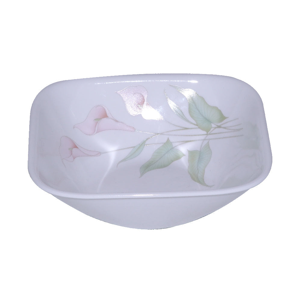 BOWL CEREAL CORNINGWARE SQUARE LILY VILLY 2323-LV-LP PC