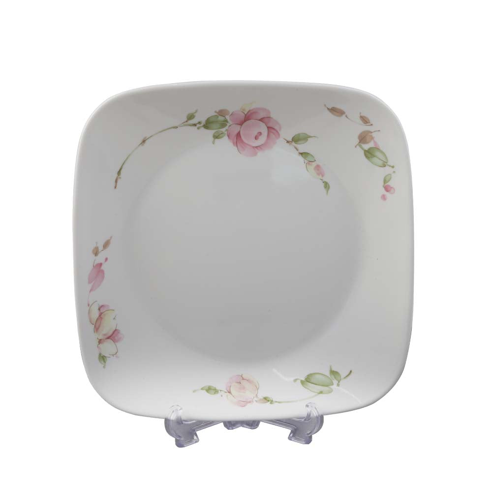 PLATE QUARTER SQUARE CORNINGWARE COUNTRY ROSE 2211-RS-LP PC