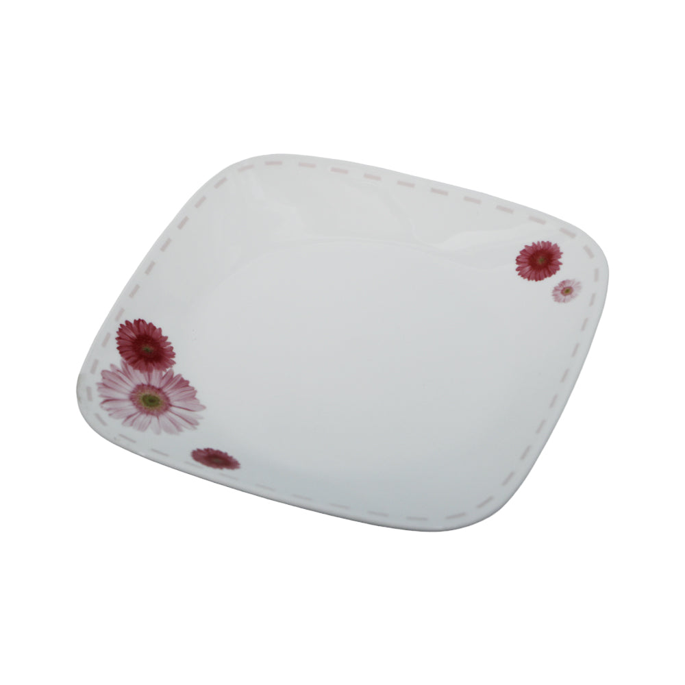 PLATE QUARTER SQUARE CORNINGWARE PINK DAISY 2211-PS-LP PC