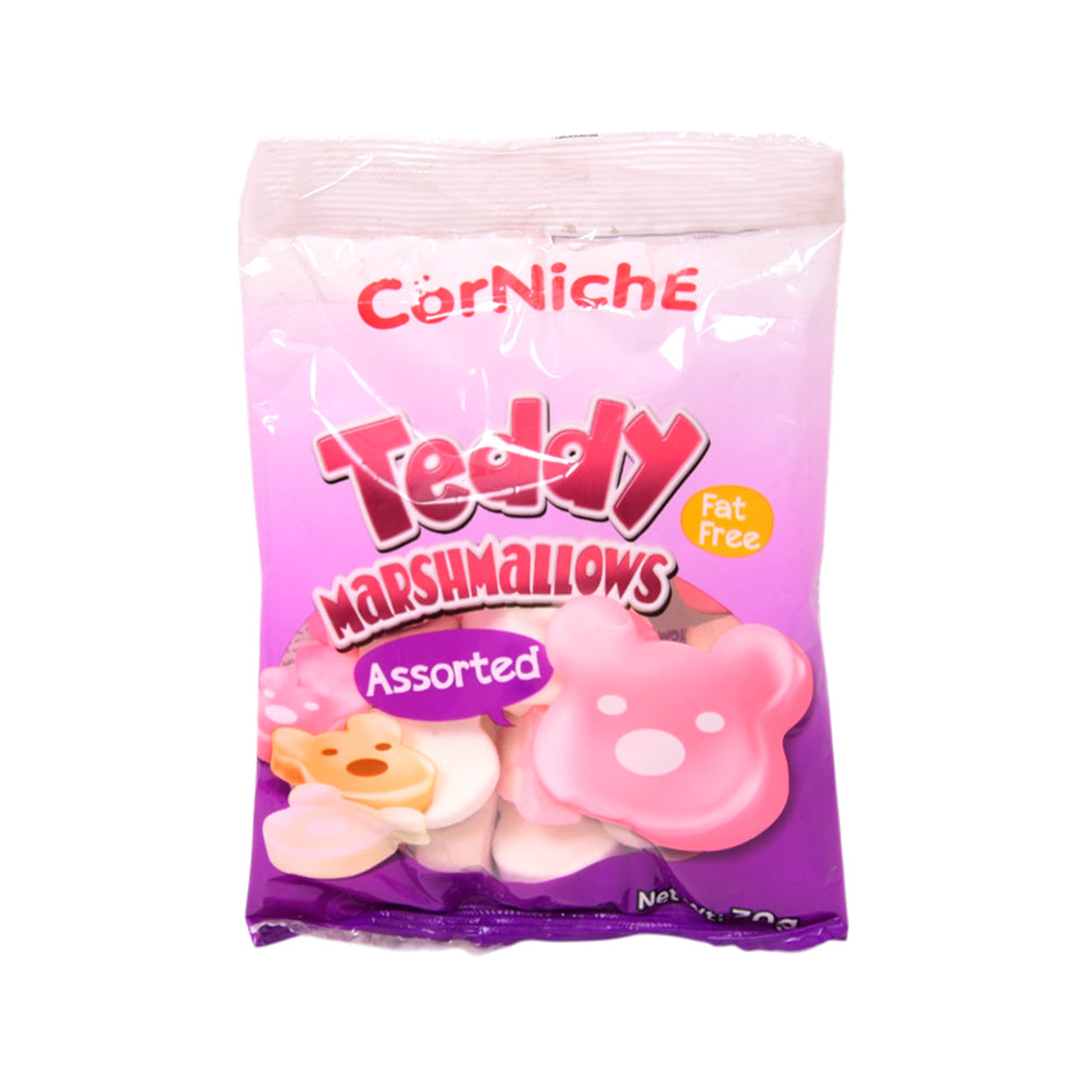 CORNICHE TEDDY MARSHMALLOWS ASSORTED FAT FREE 70 GM
