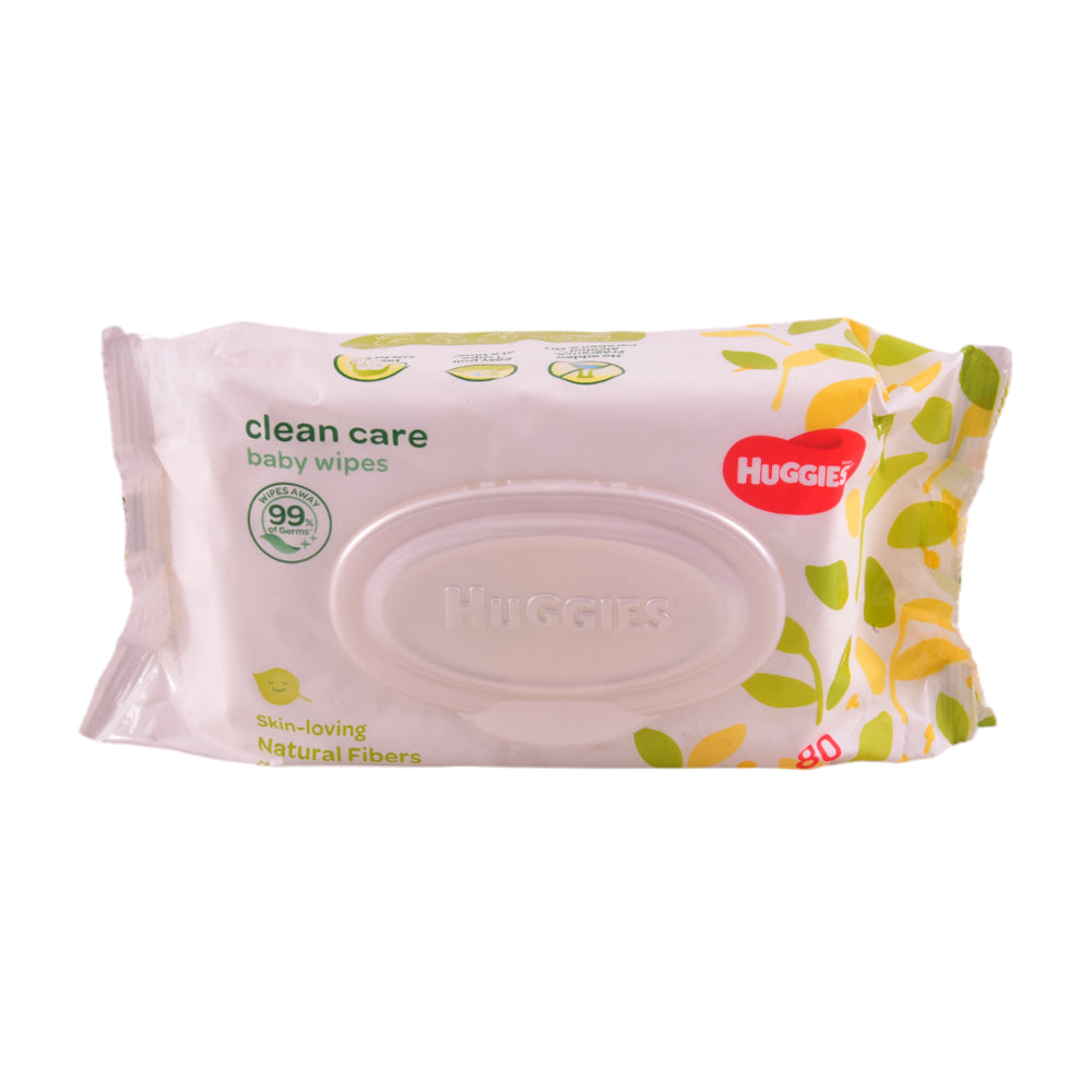 HUGGIES BABY WIPES SKIN LOVING NATURAL FIBERS 80 PC