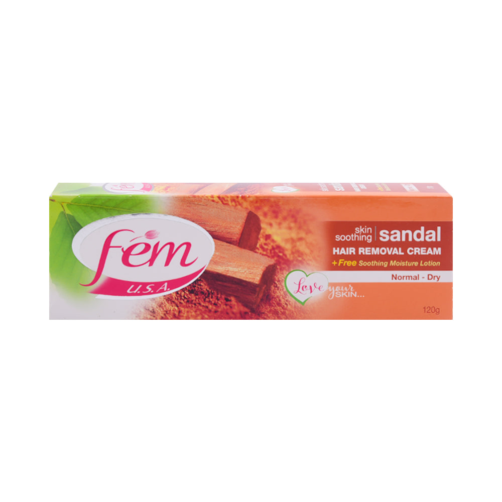 FEM HAIR REMOVER CREAM SANDAL SKIN SOFTENING 120 GM
