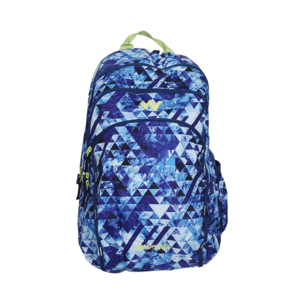 WILDCRAFT GEO CAMO SCHOOL BACKPACK BLUE