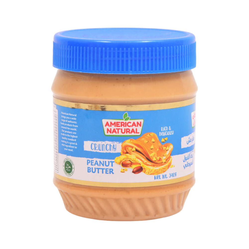 AMERICAN NATURAL PEANUT BUTTER CRUNCHY 340 GM