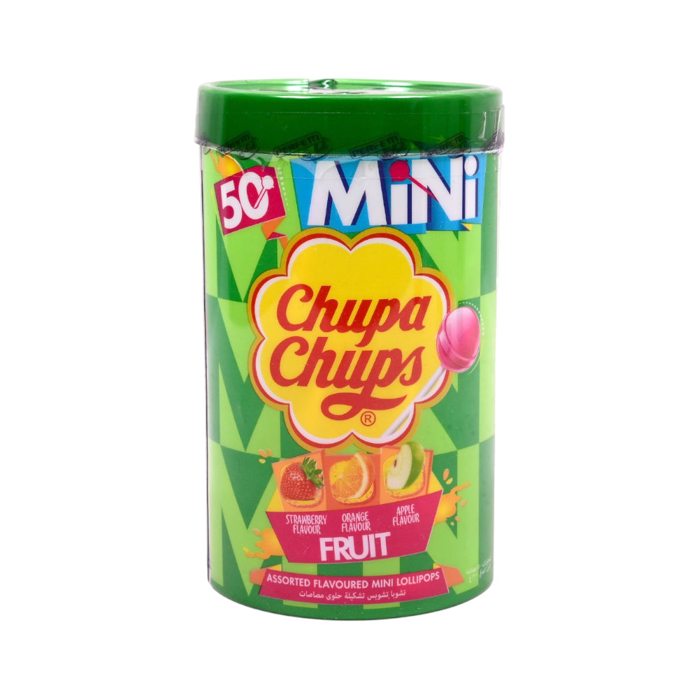 CHUPA CHUPS LOLLIPOP MINT FRUIT JAR 300 GM