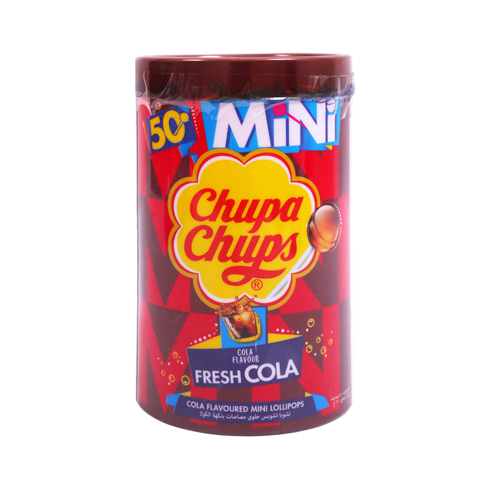 Chupa Chups Lollipop Mini Cola JAR 300 gm