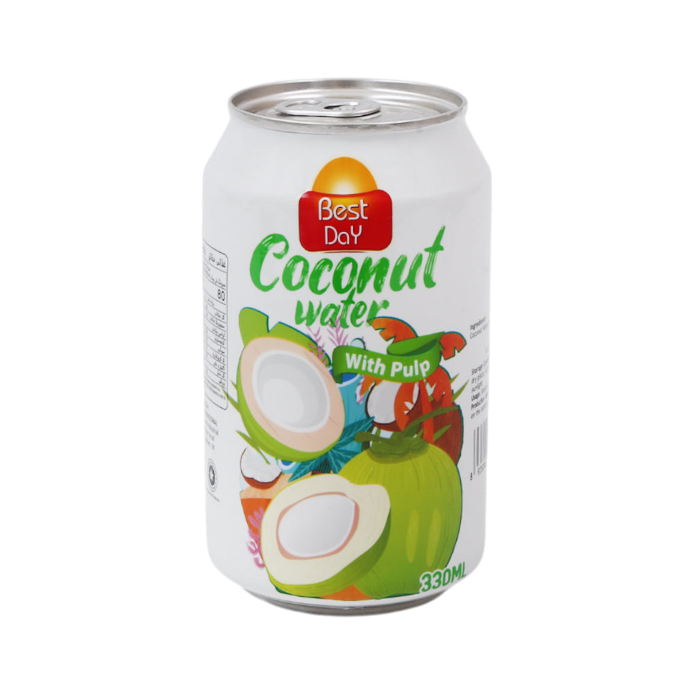 BEST DAY COCONUT WATER WITH PULP DRINK CAN 330 ML