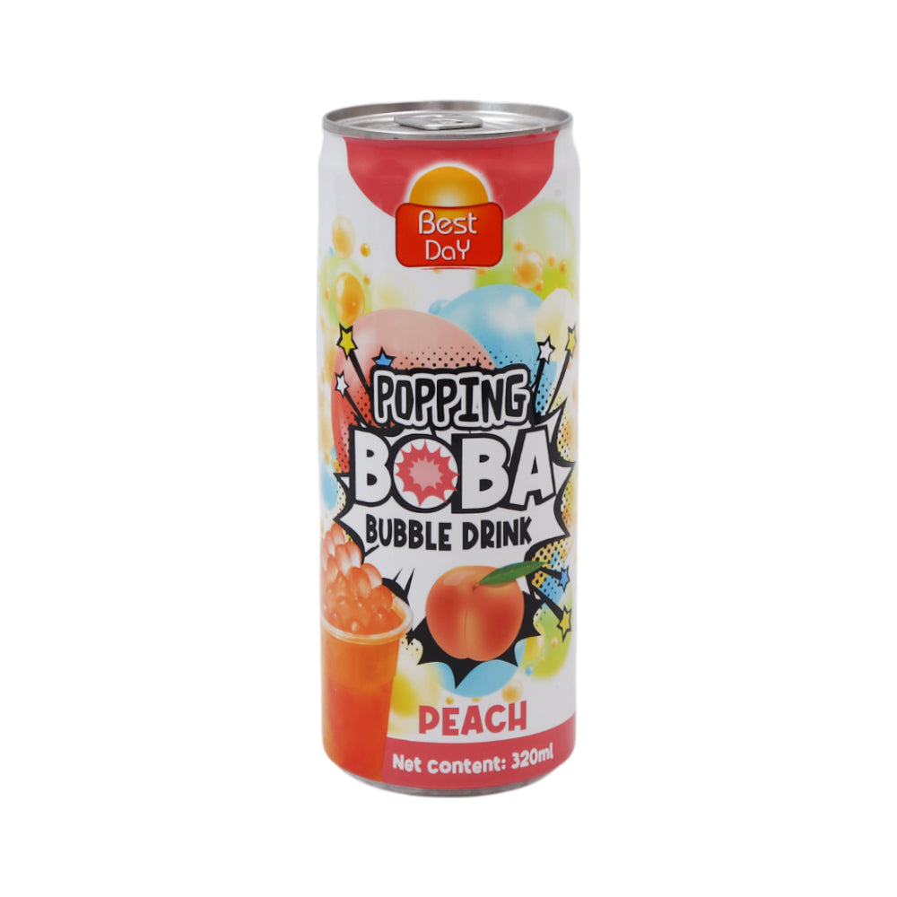 BEST DAY POPPING BOBA BUBBLE DRINK PEACH 320 ML