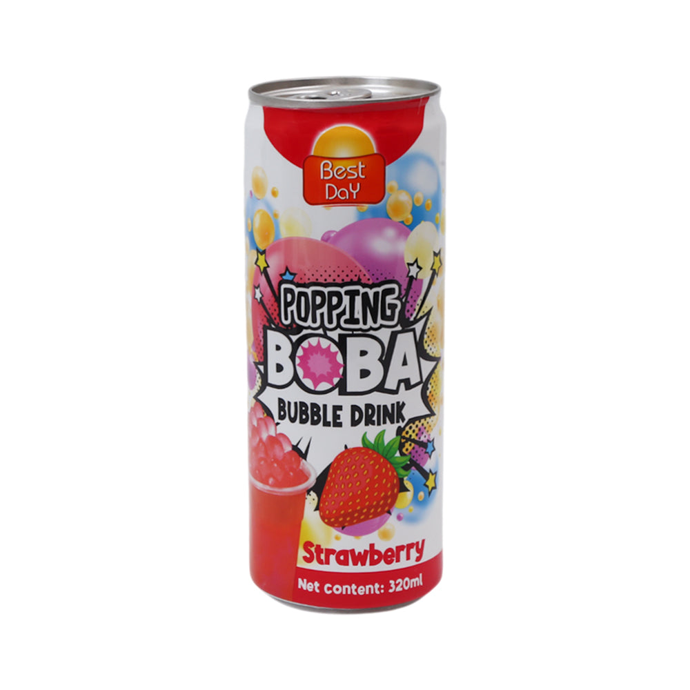 BEST DAY POPPING BOBA BUBBLE DRINK STRAWBERRY 320 ML
