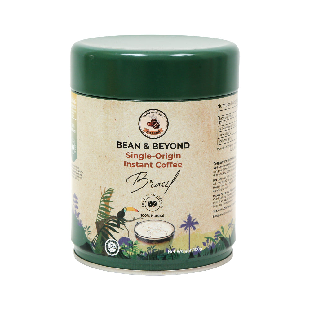 BEAN & BEYOND BRAZIL COFFEE TIN 100G