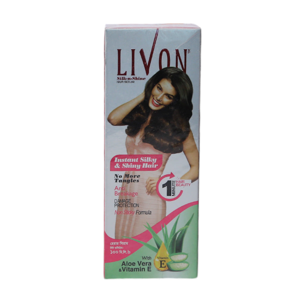 LIVON SILK N SHINE ALOE VERA & VITAMIN E HAIR SERUM 100ML