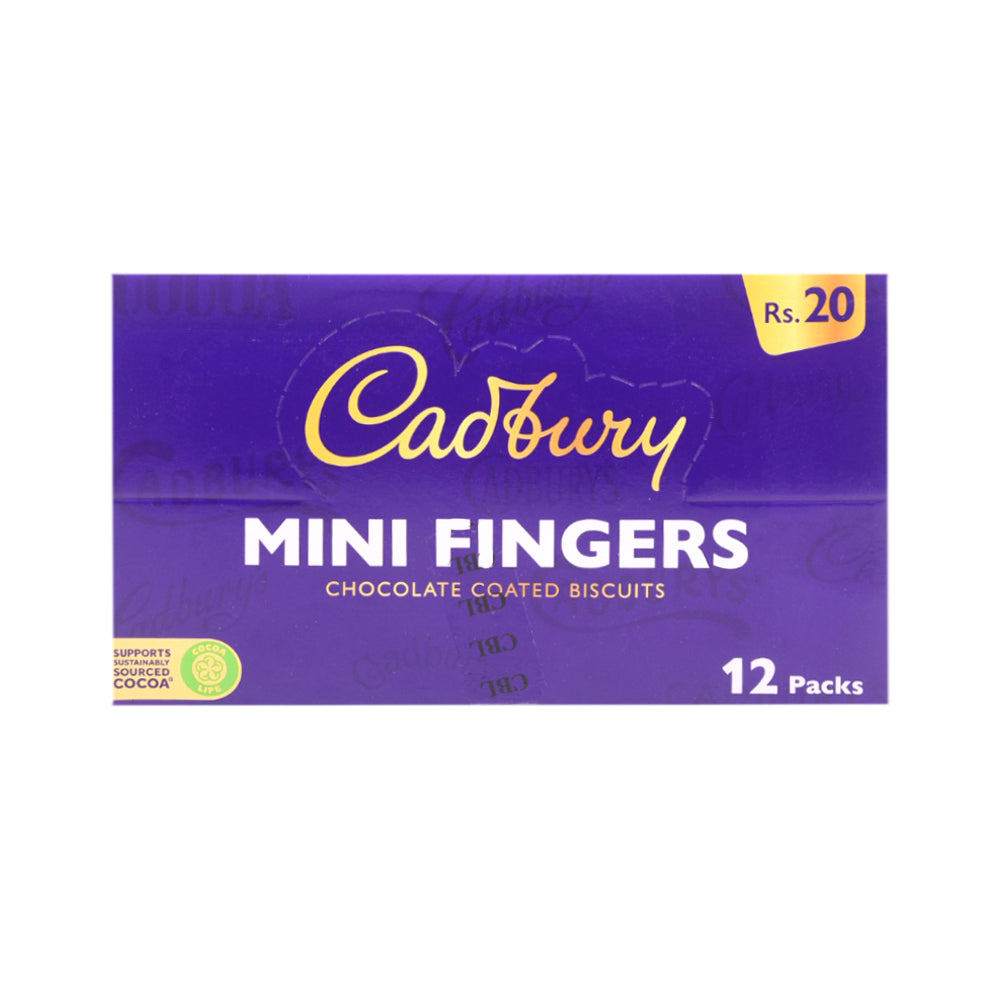 LU CADBURY MINI FINGERS BP 13.4 GM BOX 12PC