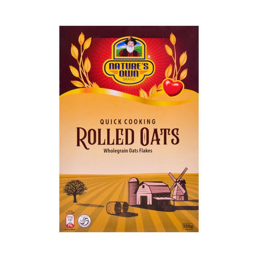 NATURE OWN ROLLED OATS WHIOLE GRAIN 250 GM