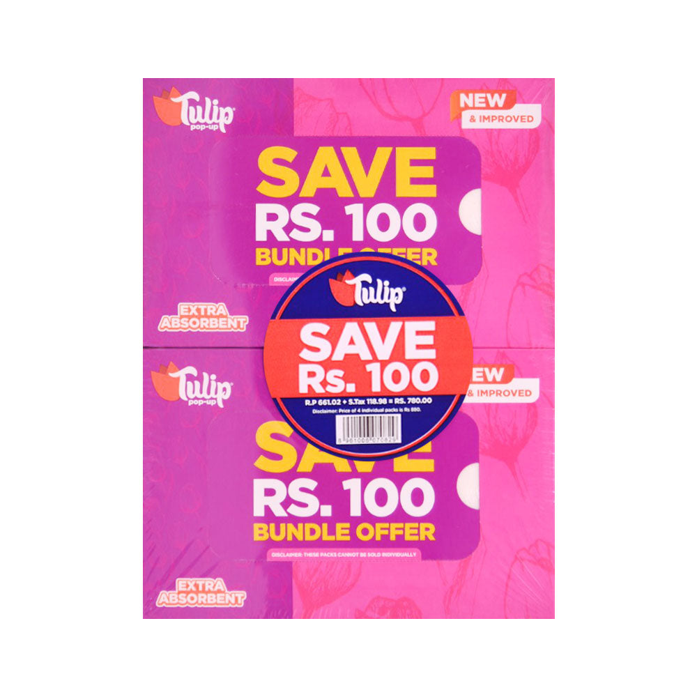 ROSE PETAL TULIP POP UP PACK OF 4 SAVE RS 100 OFF