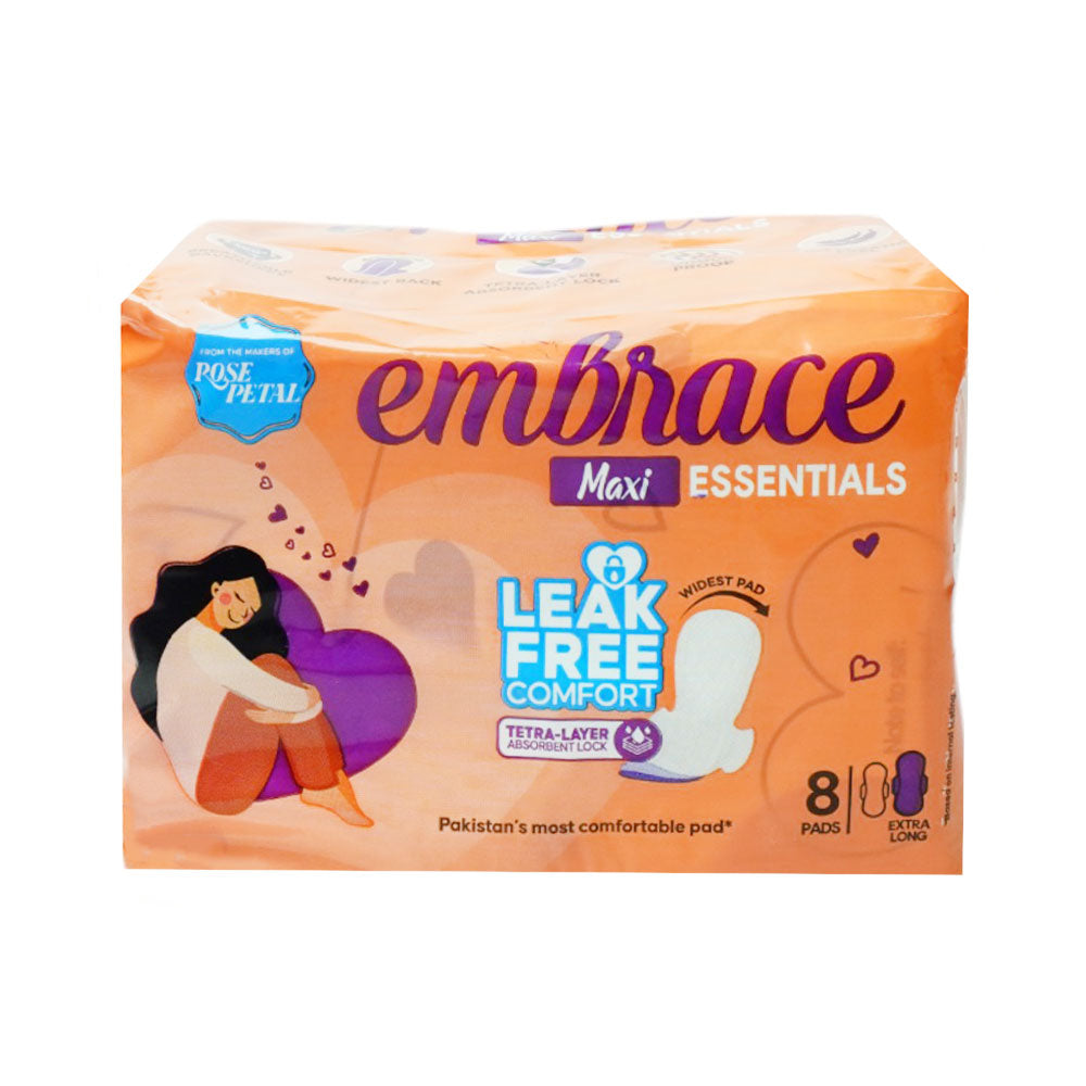 FAMCARE EMBRACE ESSENTIALS MAXI PADS 8PCS EXTRA LONG