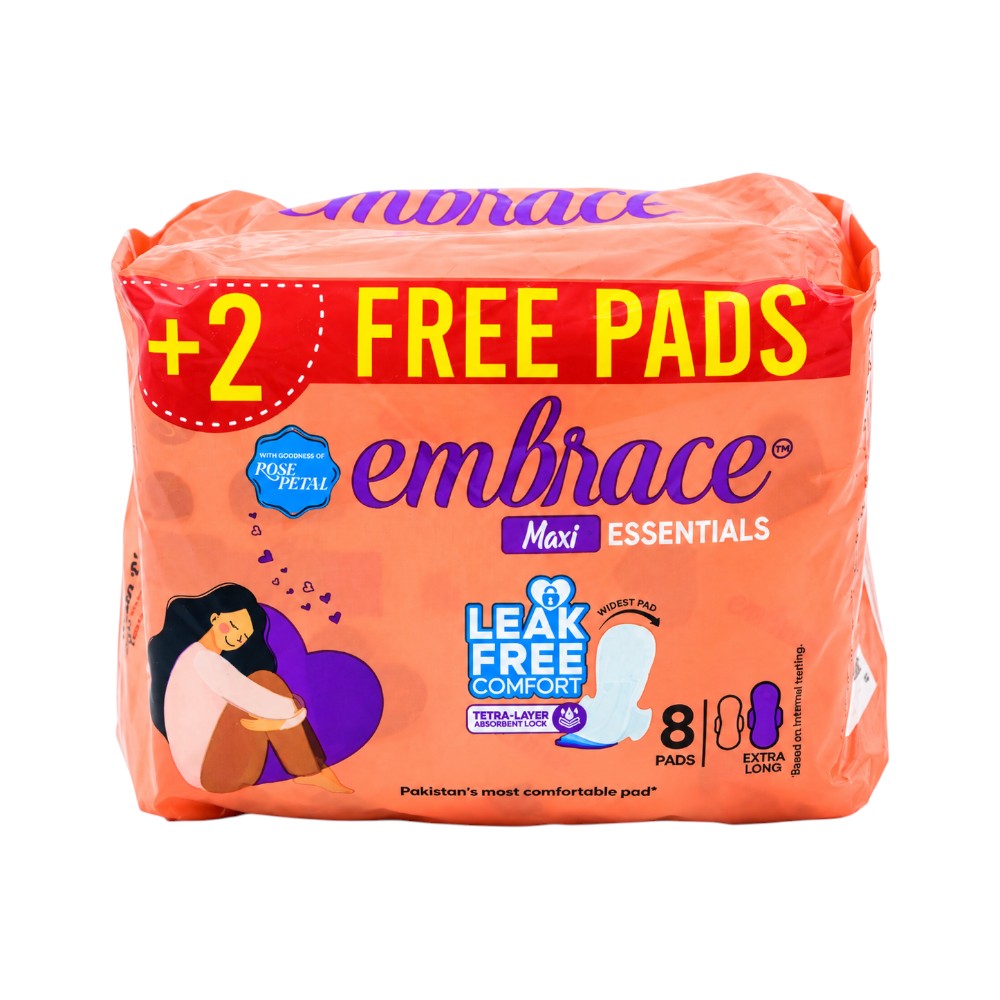 EMBRACE ESSENTIALS MAXI EXTRA LONG 8+2 PROMO PACK