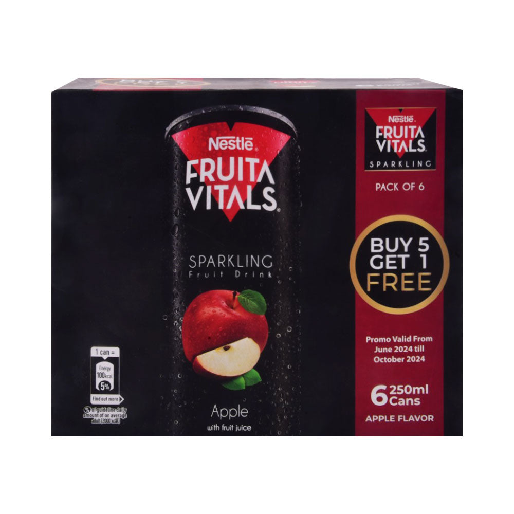 NESTLE FRUITA VITALS SPARKLING FRUIT DRINK APPLE BUY5 GET1 F
