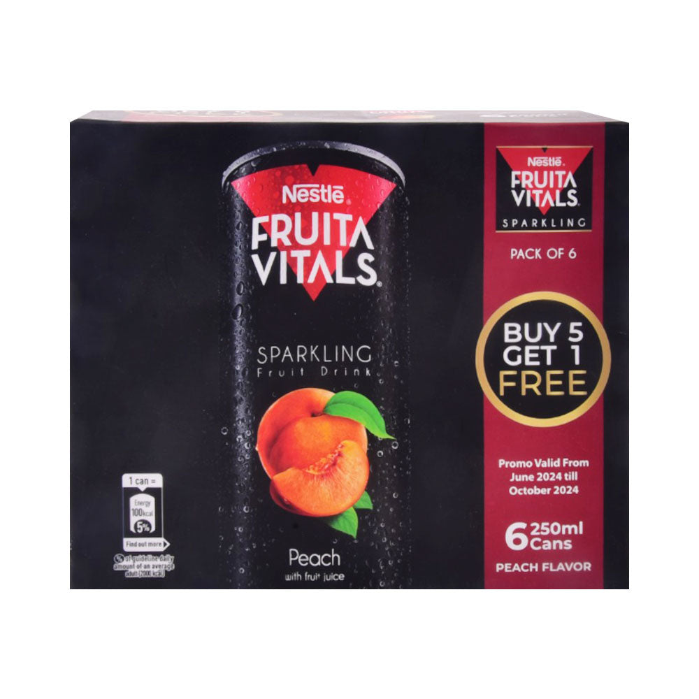 NESTLE FRUITA VITALS SPARKLING FRUIT DRINK PEACH BUY5 GET1 F