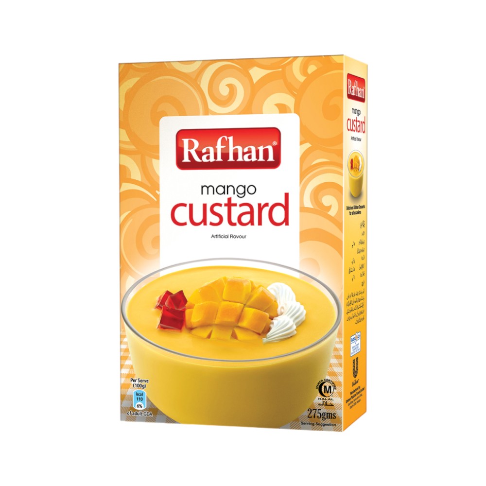 RAFHAN CUSTARD POWDER MANGO 275 GM