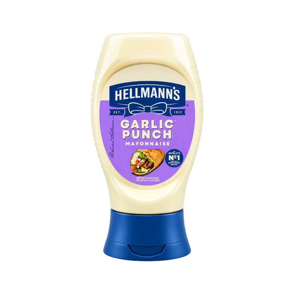 HELLMANNS GARLIC MAYONNAISE BOTTLE 235 GM