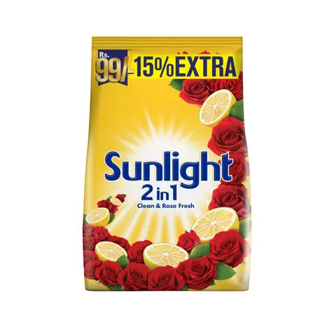 SUNLIGHT WASHING POWDER 2IN1 CLEAN & ROSE FRESH 400 GM