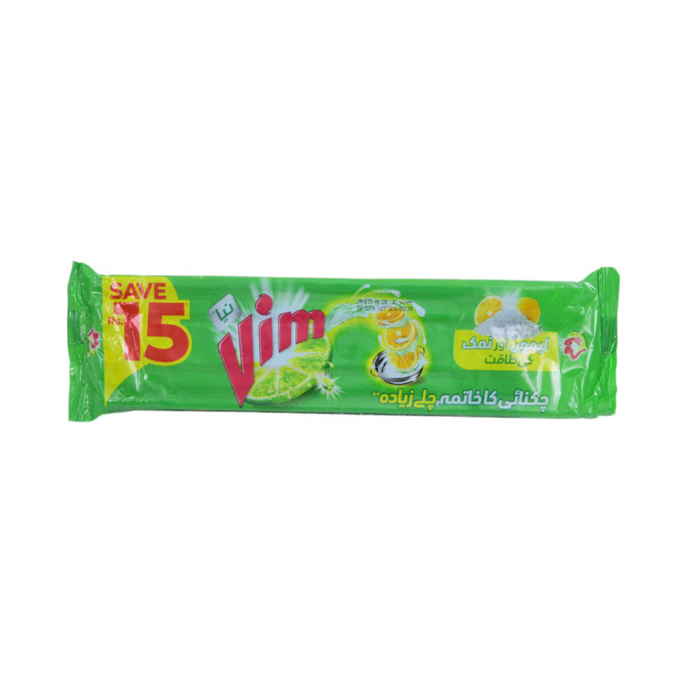 VIM DISH WASHER LEMON & SALT BAR GREEN 260 GM
