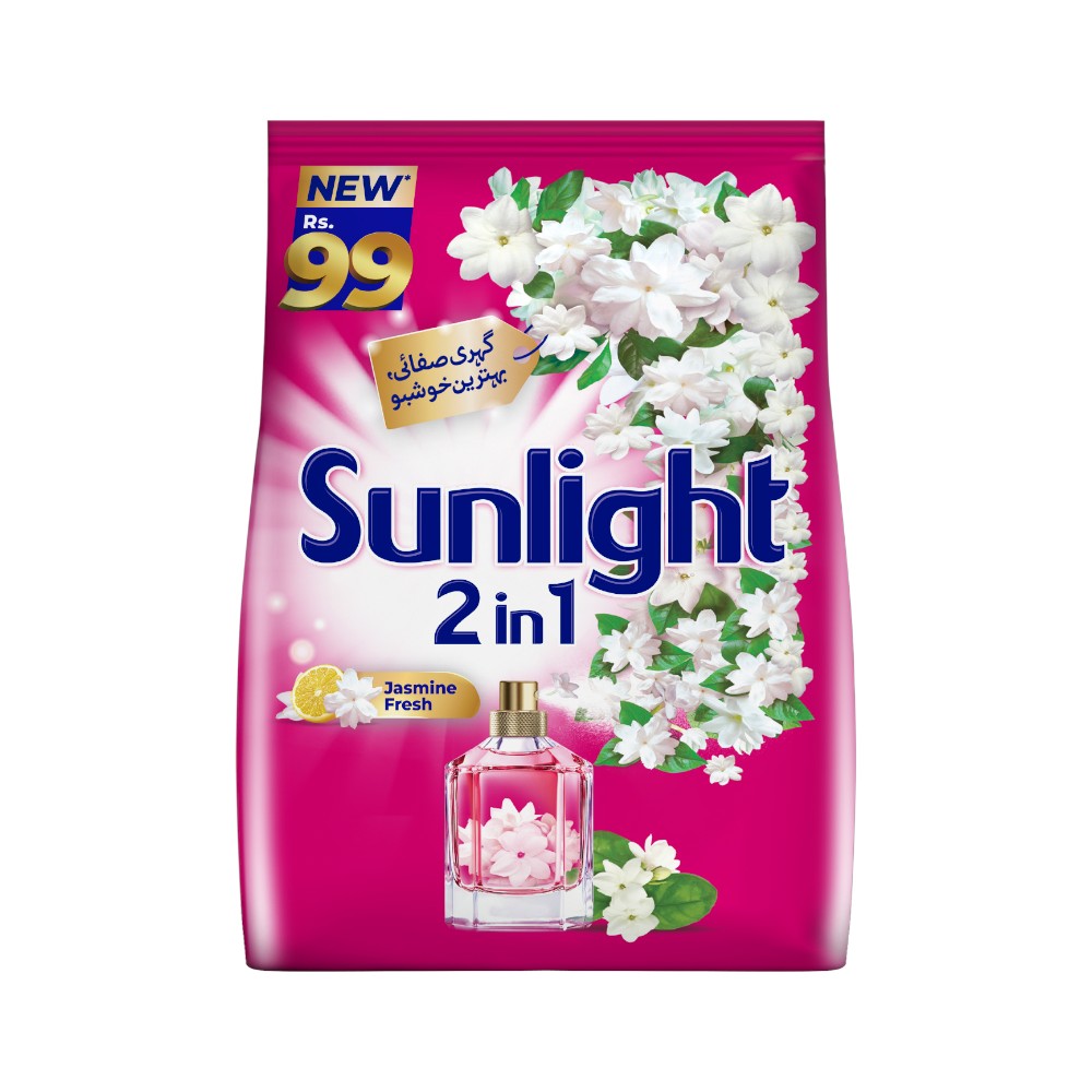 SUNLIGHT WASHING POWDER 2IN1 JASMINE FRESH 390 GM