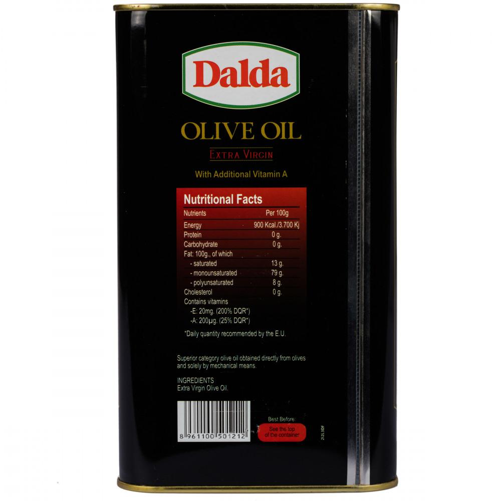 DALDA OLIVE OIL EXTRA VIRGIN TIN 3 LTR