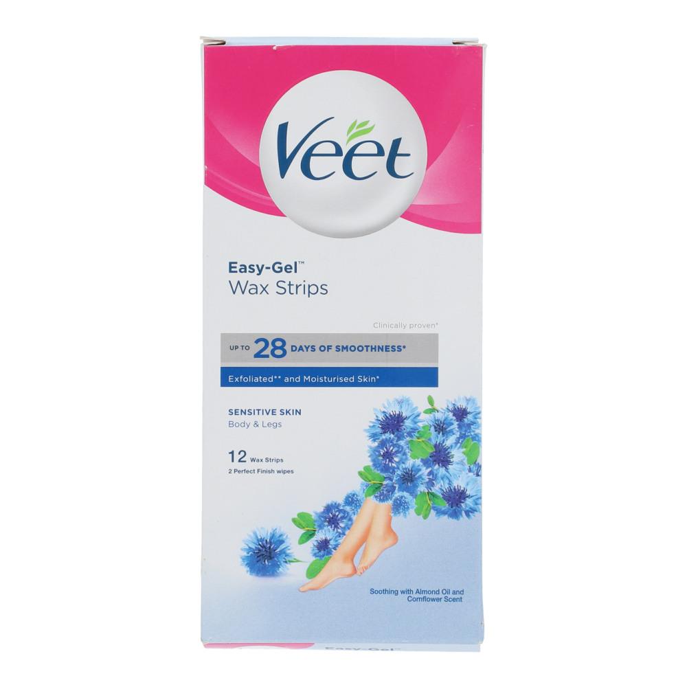 VEET HAIR REMOVER WAX STRIPS SENSITIVE SKIN 12 PCS