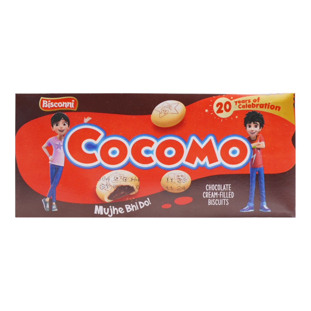 BISCONNI COCOMO CHOCOLATE BISCUIT SNACK PACK 18 GM-BOX