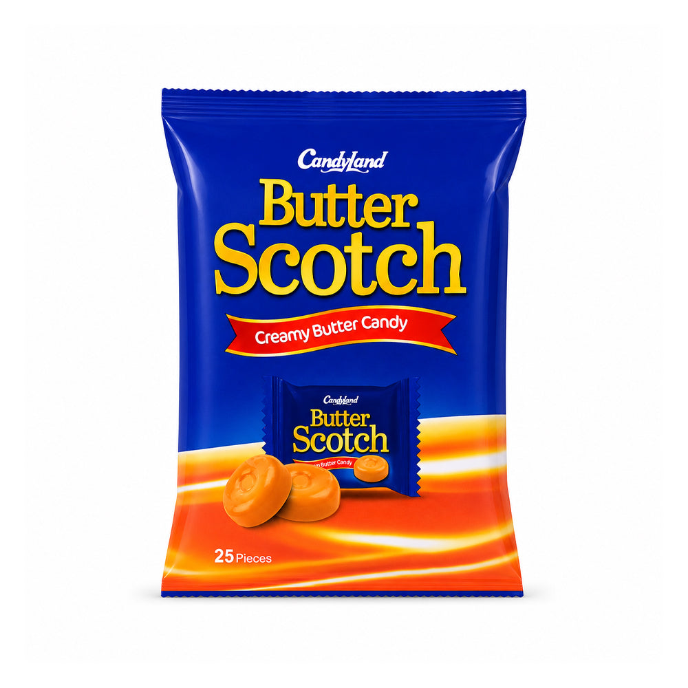 CANDYLAND BUTTER SCOTCH CANDY 25PCS POUCH 125GM