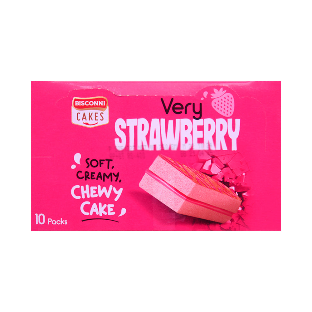 BISCONNI VERY STRAWBERRY CAKE 25 GM PACK OF 10 PC BOX