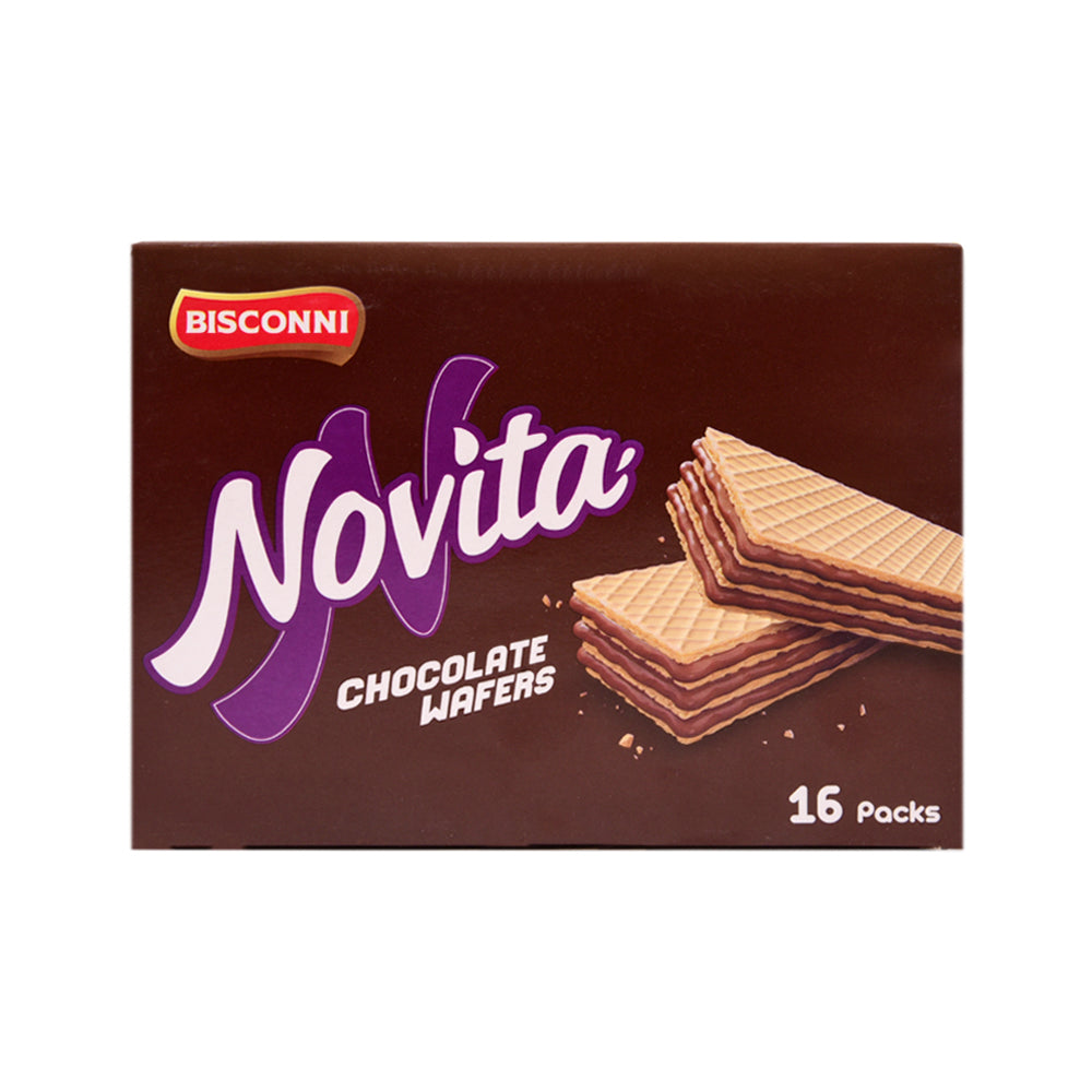 BISCONNI NOVITA CHOCOLATE WAFERS 24 GM BOX 16PC