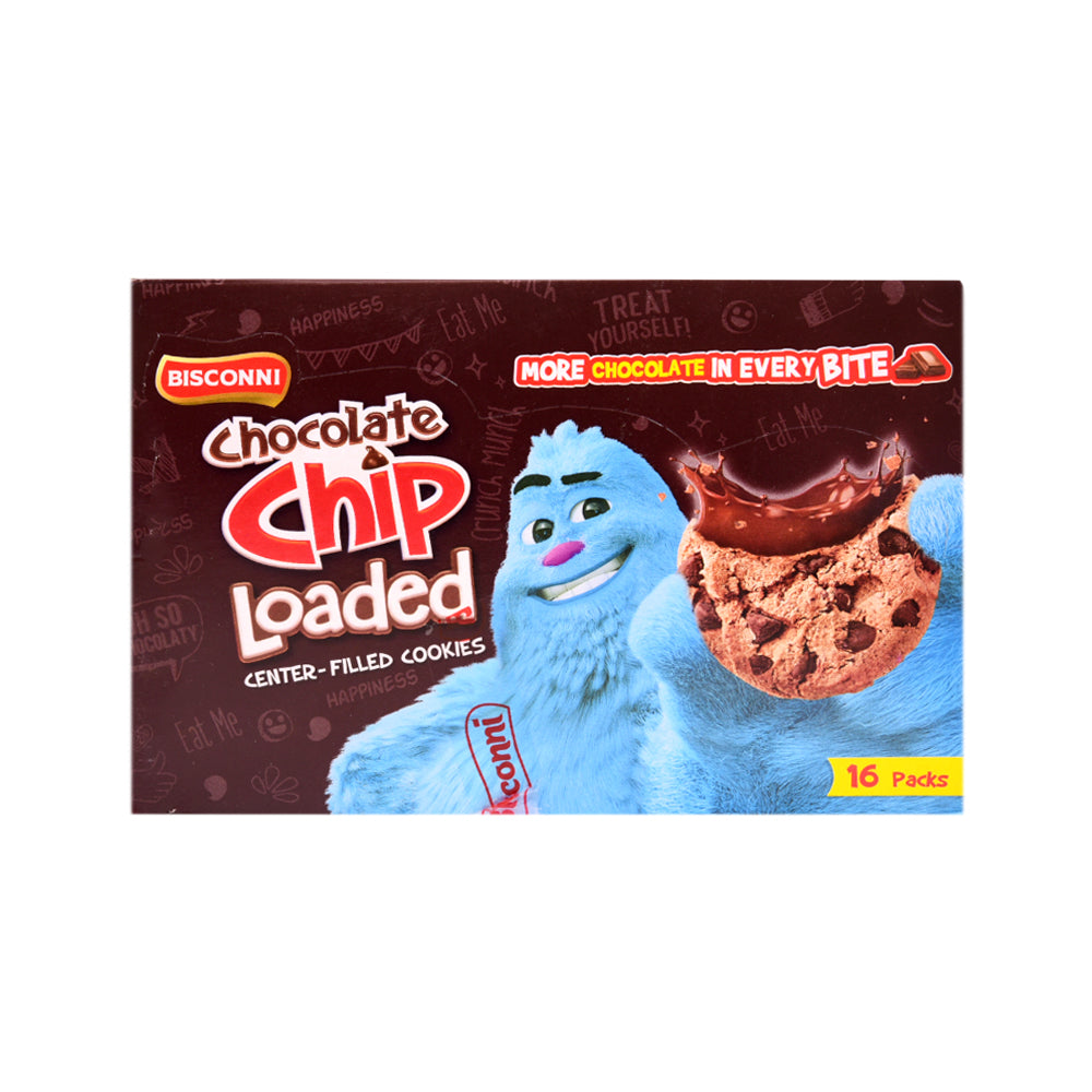 BISCONNI CHOCOLATE CHIP LOADED 20 GM BOX 16PC