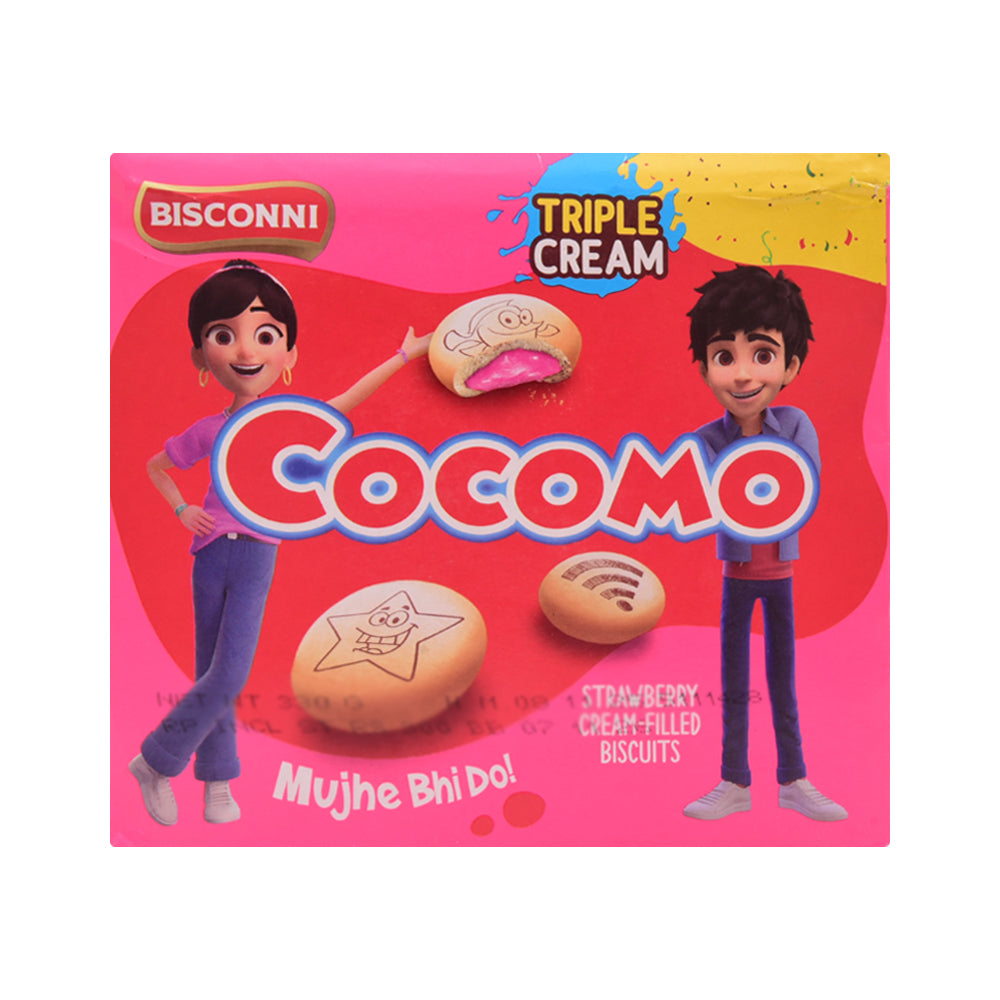 BISCONNI COCOMO STRAWBERRY SP TRIPLE CREAM BOX 30 PC