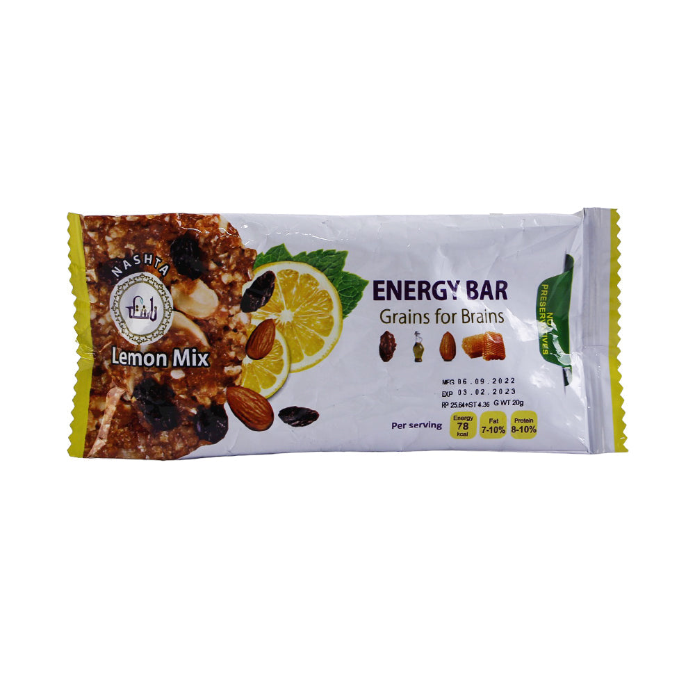 NASHTA ENERGY LEMON BAR 40 GM