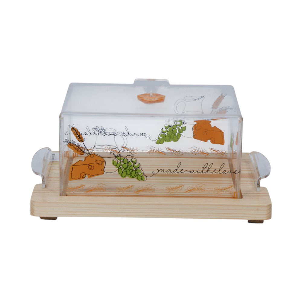 DISH WOODEN WITH LID SMALL