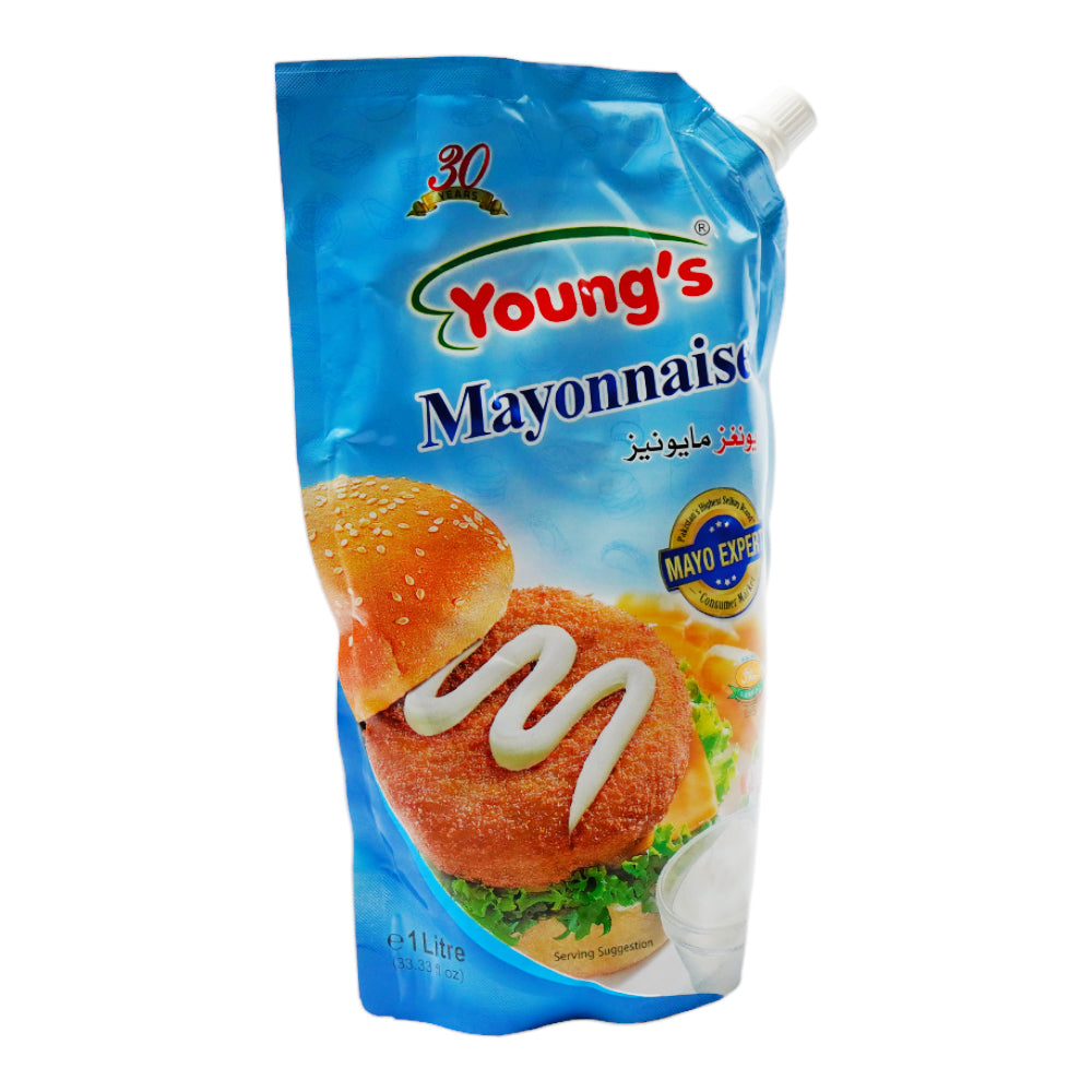 YOUNGS FRENCH MAYONNAISE POUCH 1 LTR