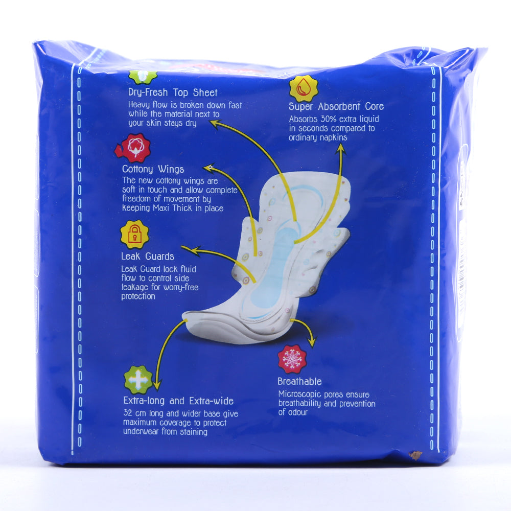 BUTTERFLY SANITARY NAPKINS MAXI THICK EXTRA LARGE 8 PCS