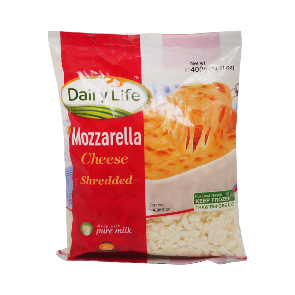DAIRY LIFE MOZZARELLA CHEESE SHREDDED 400GM (24 PCS)