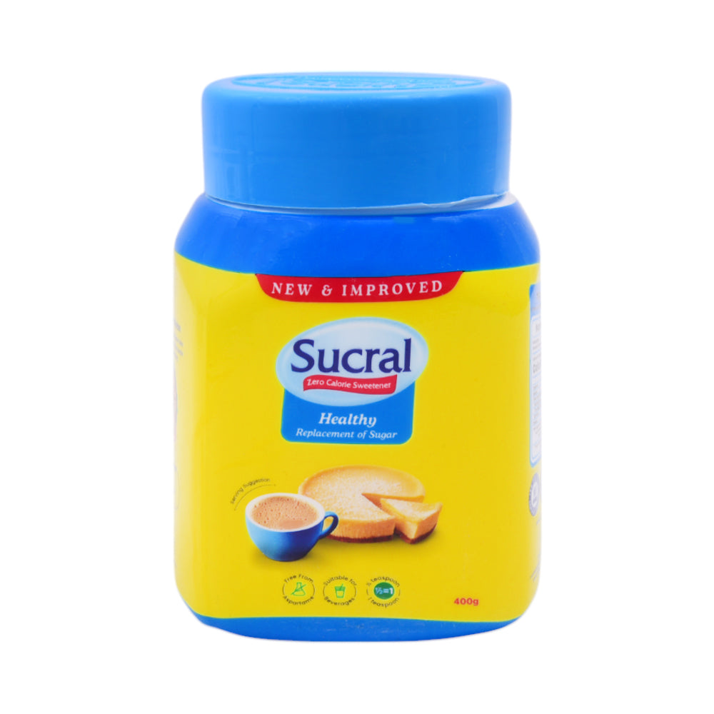 SUCRAL ZERO CALORIE SWEETNER JAR 400GM