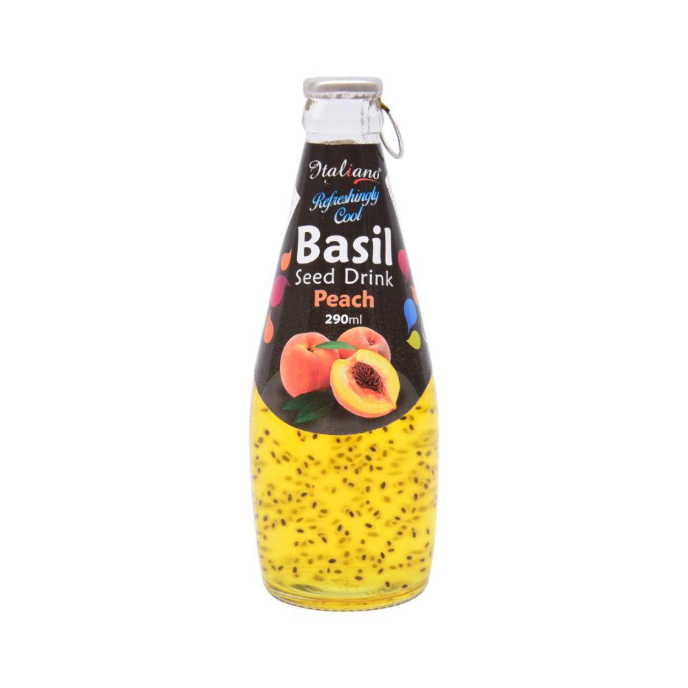 ITALIANO BASIL SEED DRINK PEACH FLAVOR 290 ML