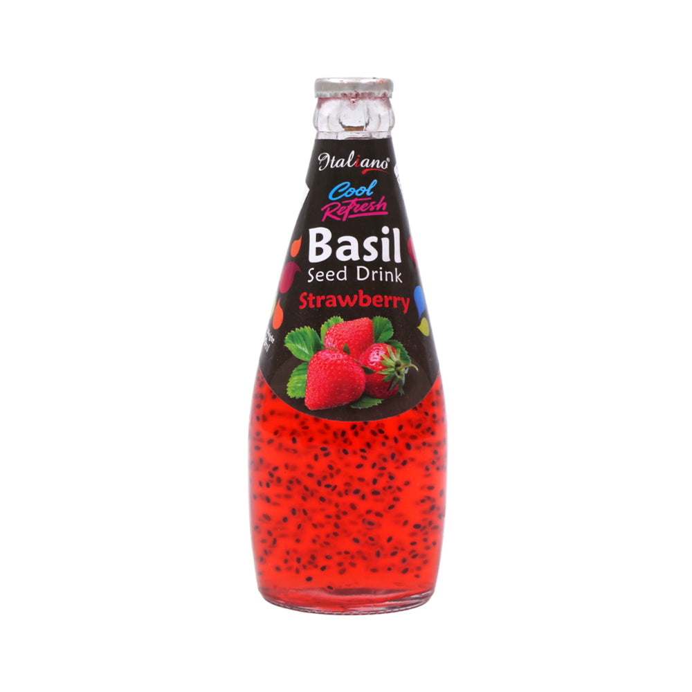 ITALIANO BASIL SEED DRINK STRAWBERRY FLAVOR 290 ML