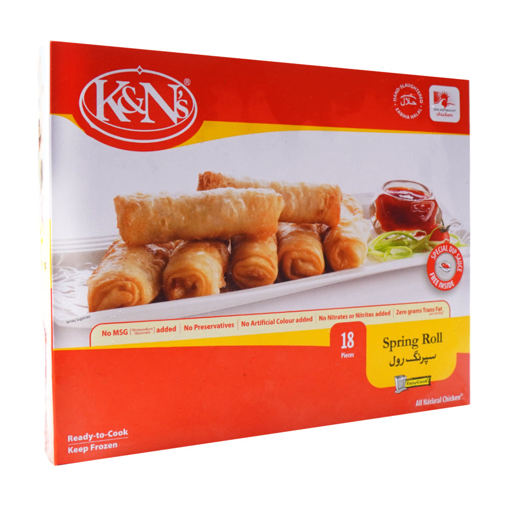 K AND N CHICKEN SPRING ROLL 18 PCS 630 GM