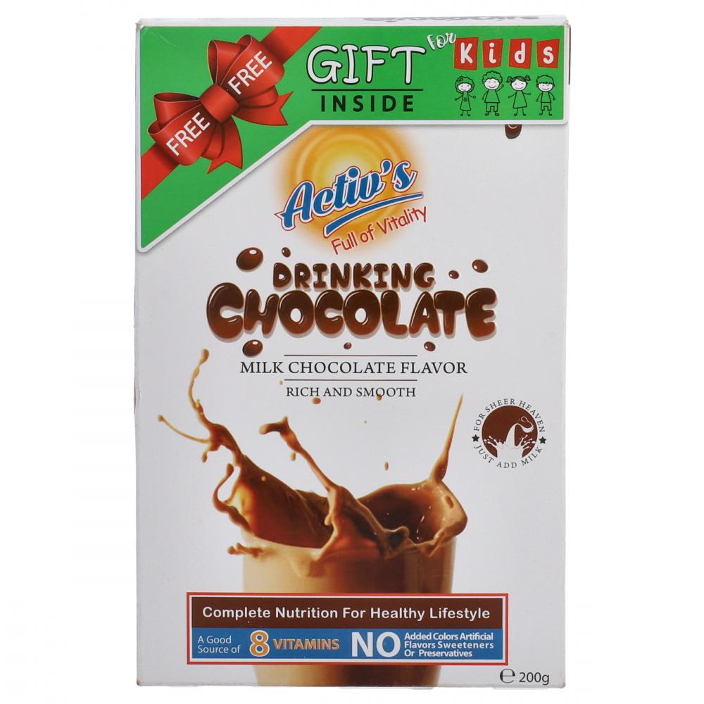 ACTIVS DRINKING POWDER CHOCOLATE 200GM